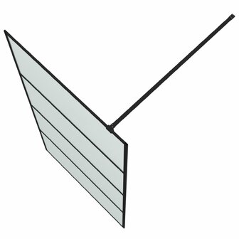 Inloopdouchewand 100x195 cm mat ESG-glas zwart 5