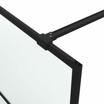 Inloopdouchewand 100x195 cm mat ESG-glas zwart 6
