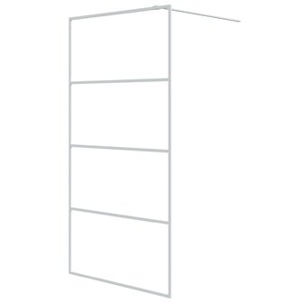 Inloopdouchewand 100x195 cm transparant ESG-glas wit 2