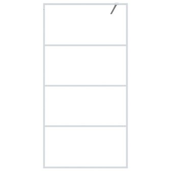 Inloopdouchewand 100x195 cm transparant ESG-glas wit 3