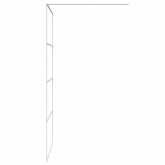Inloopdouchewand 100x195 cm transparant ESG-glas wit 4