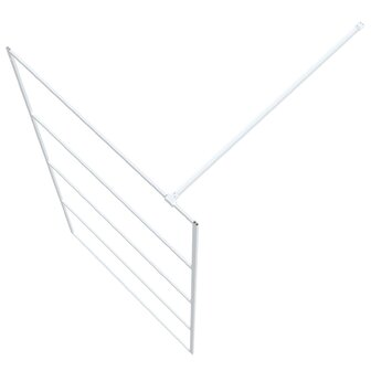 Inloopdouchewand 100x195 cm transparant ESG-glas wit 5