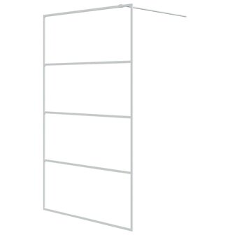 Inloopdouchewand 115x195 cm transparant ESG-glas wit 2