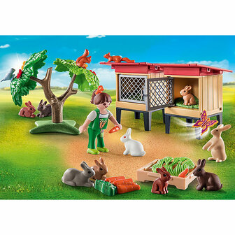 Playset Playmobil 71252 Country Rabbit Hutch 41 Onderdelen 3
