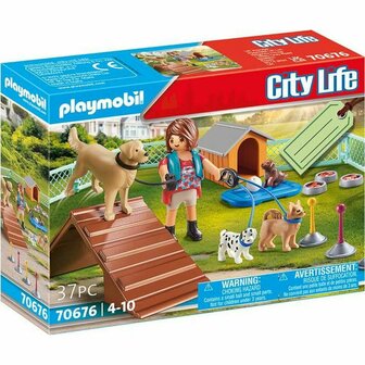 Playset Playmobil City Life Hond Training 70676 (37 pcs) 1
