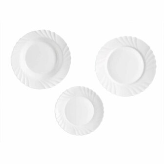 Serviesset Vivalto F-LBP100-80-90 Wit Opaal glas (2 Stuks) 2