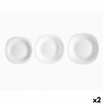 Serviesset Vivalto F-LFP95-85-90 Wit Opaal glas (2 Stuks) 1