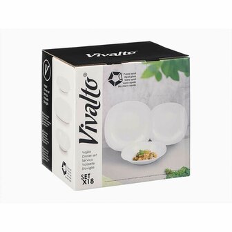 Serviesset Vivalto F-LFP95-85-90 Wit Opaal glas (2 Stuks) 4