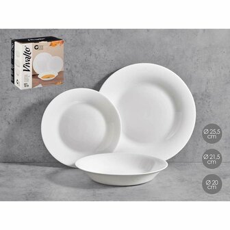 Serviesset Vivalto F-LP100-80-85 Wit Opaal glas (2 Stuks) 3