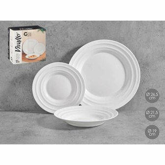Serviesset Vivalto F-LGCP105-75-85 Wit Opaal glas (2 Stuks) 3