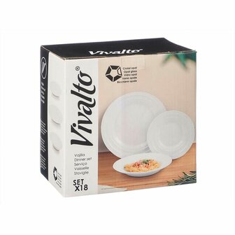 Serviesset Vivalto F-LGCP105-75-85 Wit Opaal glas (2 Stuks) 4