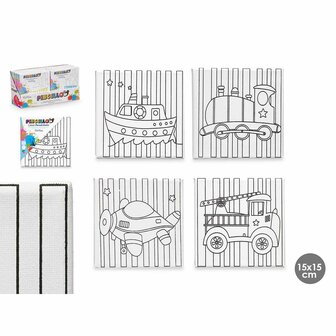 Canvas Pincello 29100257 Hout Stof 12 Stuks 3