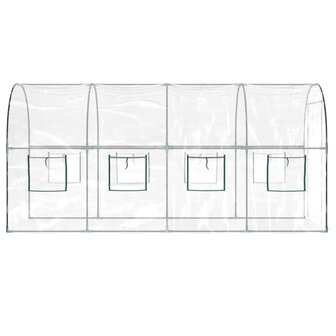 Tuinkas 160x400x190 cm PVC en gepoedercoat staal transparant 4