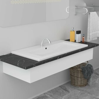 Inbouwwastafel 91x39,5x18,5 cm keramiek wit 1