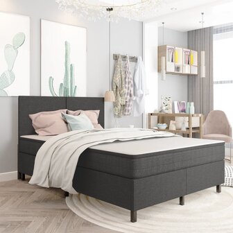 Boxspringframe stof grijs 180x200 cm 1