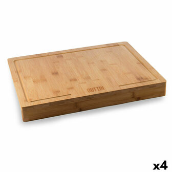 Snijplank Quttin Bamboe 45 x 35 x 1,2 cm (4 Stuks) 1