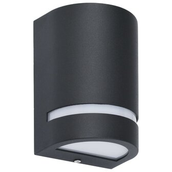 Buitenwandlampen 2 st 35 W halfrond zwart 3