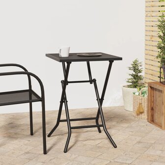 Tuintafel inklapbaar 50x50x72 cm staalgaas antracietkleurig 1