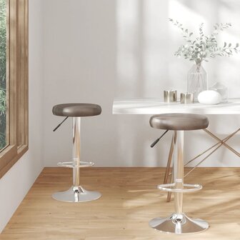Barstoelen 2 st kunstleer bruin 1