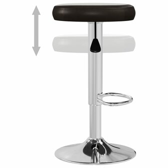 Barstoelen 2 st kunstleer bruin 6