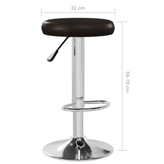 Barstoelen 2 st kunstleer bruin 9