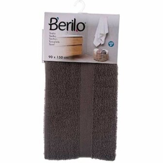 Badhanddoek Berilo 89671 Grijs 80 % katoen 20 % Polyester 90 x 150 cm 90 x 0,5 x 150 cm (3 Stuks) 2
