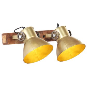 Wandlamp industrieel E27 45x25 cm messingkleurig 1