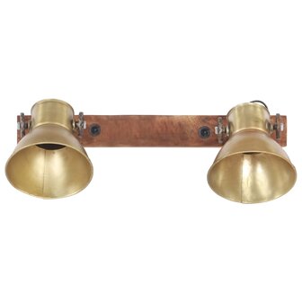 Wandlamp industrieel E27 45x25 cm messingkleurig 3