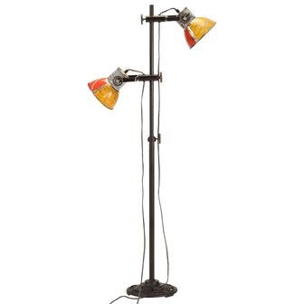 Vloerlamp met 2 lampenkappen E27 meerkleurig 5