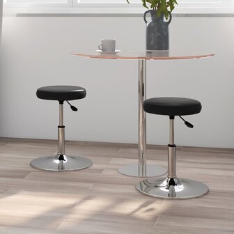 Eetkamerstoelen 2 st kunstleer zwart 1