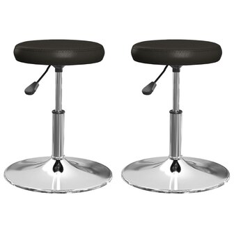 Eetkamerstoelen 2 st kunstleer zwart 2