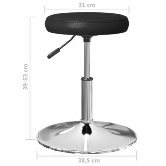 Eetkamerstoelen 2 st kunstleer zwart 8