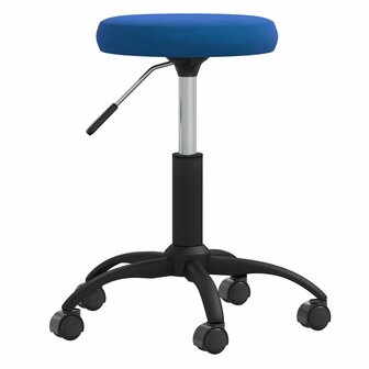 Kantoorstoel draaibaar fluweel blauw 2