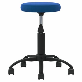 Kantoorstoel draaibaar fluweel blauw 4