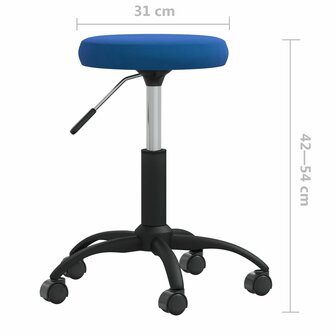 Kantoorstoel draaibaar fluweel blauw 7
