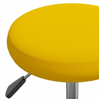 Kantoorstoel draaibaar fluweel mosterdgeel 5