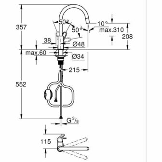 Mengkraan Grohe Start Flow - 30569000 Blik C-vorm 2