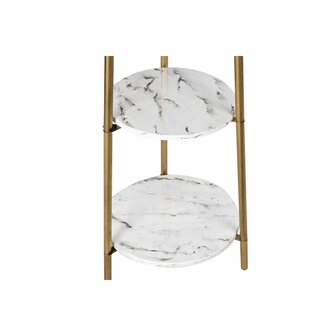 Vloerlamp DKD Home Decor Gouden Metaal Polyester Wit 50 W Hout MDF (41 x 41 x 156 cm) 2