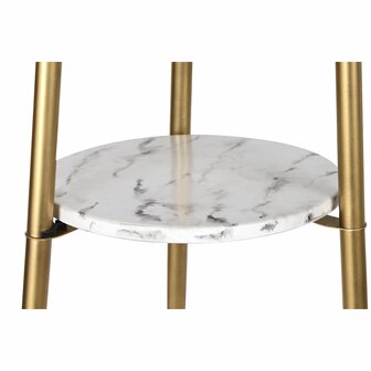 Vloerlamp DKD Home Decor Gouden Metaal Polyester Wit 50 W Hout MDF (41 x 41 x 156 cm) 3