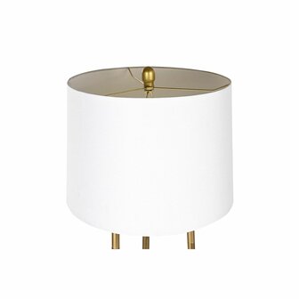 Vloerlamp DKD Home Decor Gouden Metaal Polyester Wit 50 W Hout MDF (41 x 41 x 156 cm) 4