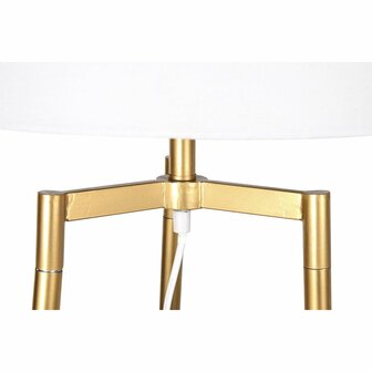 Vloerlamp DKD Home Decor Gouden Metaal Polyester Wit 50 W Hout MDF (41 x 41 x 156 cm) 5
