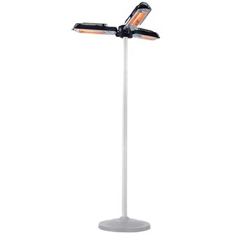 Sunred Parasolverwarming 2000 W halogeen zwart en zilver PH10 5