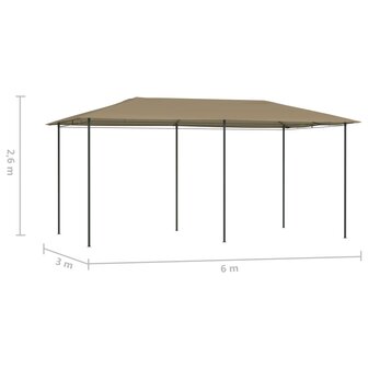 Prieel 160 g/m&sup2; 2,98x5,3x2,59 m taupe 4