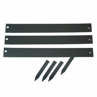 Nature Borderranden 3 st 91,4x10,2 cm zwart 2