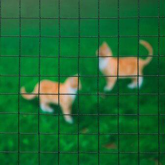Nature Gaas vierkant 25 mm 1x2,5 m m kunststof gecoat staal groen 1