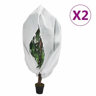 Plantenhoezen met ritssluiting 2 st 70 g/m&sup2; 2,36x2 m 1