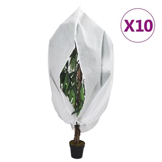 Plantenhoezen met ritssluiting 10 st 70 g/m&sup2; 3,14x2,5 m 1