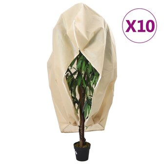 Plantenhoezen met ritssluiting 10 st 70 g/m&sup2; 2,36x2 m 1