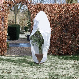 Nature Winterhoes met rits 70 g/m&sup2; 2,5x2x2 m wit 3
