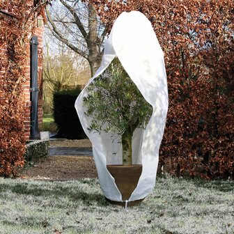 Nature Winterhoes met rits 70 g/m&sup2; 2,5x2x2 m wit 4